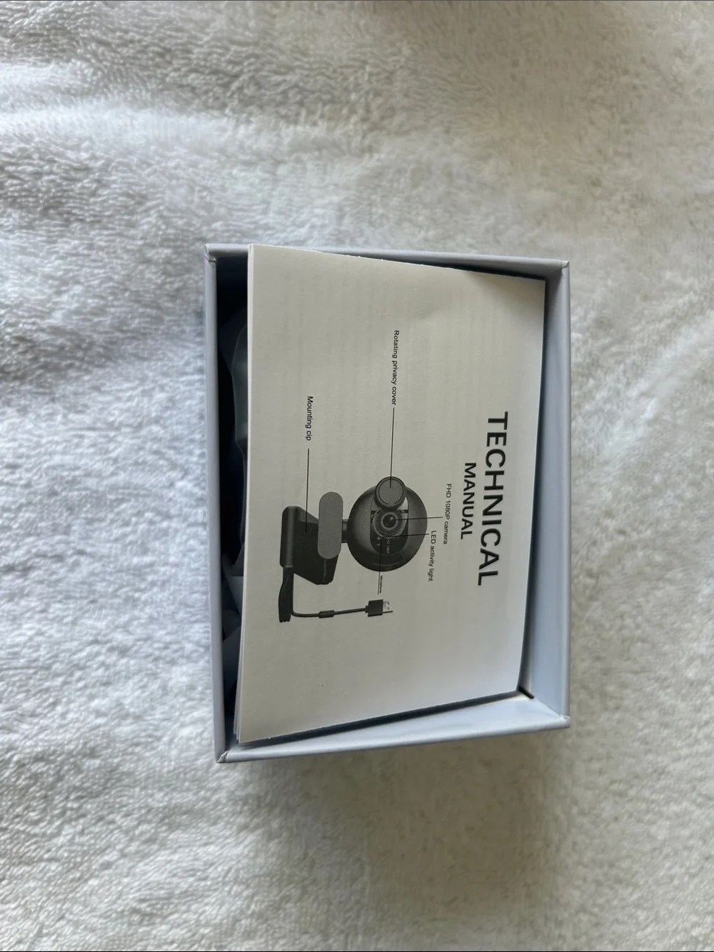 1080P Webcam with Privacy Cover and Built-In Microphone - Black
